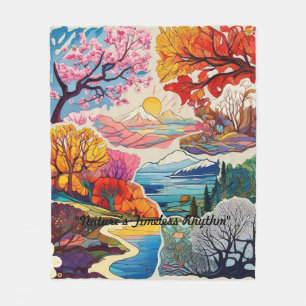 Couverture Polaire "Les saisons s'épanouissent"