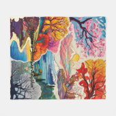 Couverture Polaire "Les saisons s'épanouissent" (Devant (Horizontal))