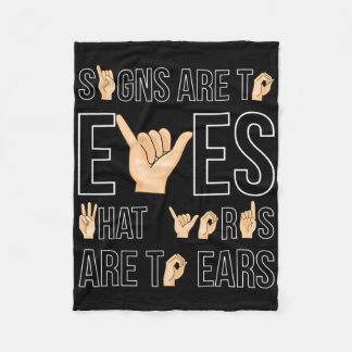 Couverture Polaire Les signes sont pour les yeux que ... la langue de