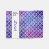 Couverture Polaire *~* Les sirènes font Parties scintillant d'argent  (Devant (Horizontal))