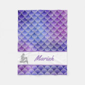 Couverture Polaire *~* Les sirènes font Parties scintillant d'argent  (Devant)