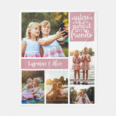 Couverture Polaire Les soeurs font le parfait meilleur collage photo  (Devant)
