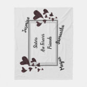 Couverture Polaire Les soeurs sont pour toujours des amis Coeurs roug (Devant)