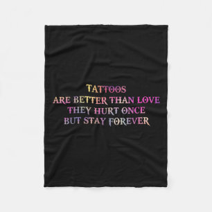 Couverture Polaire Les Tatouages Sont Mieux Que L'Amour Qu'Ils Ont Bl