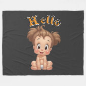 Couverture Polaire Les Tous Petits joie de bébé heureuse, et bonheur. (Devant (Horizontal))