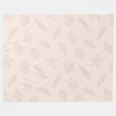 Couverture Polaire Les trésors côtiers rose coquille (Devant (Horizontal))
