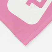 Couverture Polaire Les tuiles du Mahjong blanches roses (Coin)