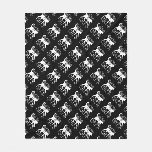 Couverture Polaire Les vrais hommes aiment les chats Jazzy Style (Devant)