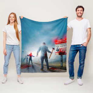 Couverture Polaire Les zombies aux yeux lumineux de SlipperyJoe pour