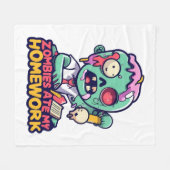Couverture Polaire Les Zombies mangent mes devoirs (Devant (Horizontal))