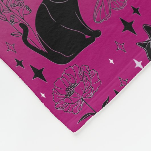 Couverture Polaire Lesbian Pride Chat noir - Mystical Witchy (Coin)