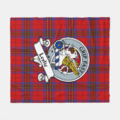 Couverture Polaire Leslie Moderne Clan Badge Tartan Plaid (Devant (Horizontal))