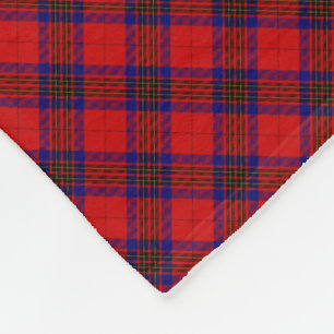 Couverture Polaire Leslie tartan rouge bleu violet plaid