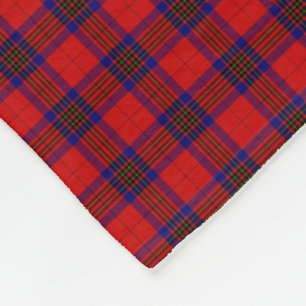 Couverture Polaire Leslie tartan rouge bleu violet plaid