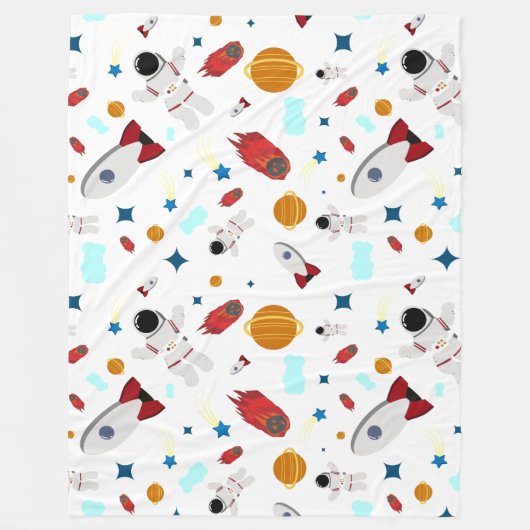 Couverture Polaire L'espace extra-atmosphérique pour enfants et Motif (Devant)