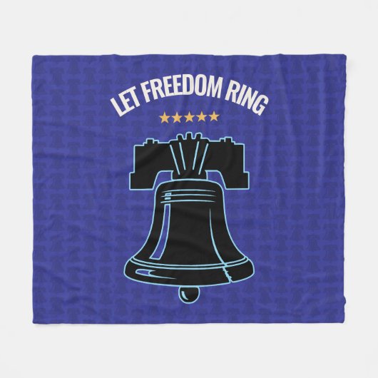 Couverture Polaire Let Freedom Ring Liberty Bell Patriotic Throw (Devant (Horizontal))