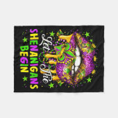 Couverture Polaire Let The Shenanigans Begin Mardi Gras Lips Girl Wom (Devant (Horizontal))