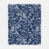 Couverture Polaire L'étreinte de la nature Navy Blanc (Devant)
