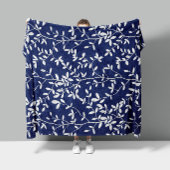 Couverture Polaire L'étreinte de la nature Navy Blanc