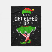 Couverture Polaire Let's Get Elfed Up Christmas Family Elf Squad Girl (Devant)