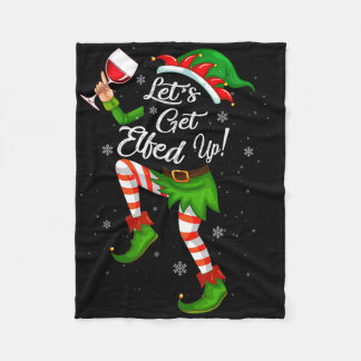 Couverture Polaire Lets Get Elfed Up Funny Drinking Christmas Cheers
