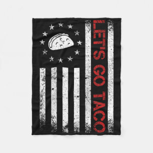 Couverture Polaire Let's Go Taco Funny Usa Flag Tee Pour Hommes Femme