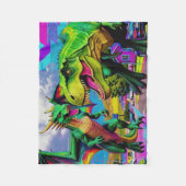 Couverture Polaire Lets Play - Green Dragon and Dinosaur (Devant)