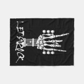 Couverture Polaire Lets Rock On Halloween Rock And Roll Skeleton Hand (Devant (Horizontal))
