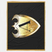 Couverture Polaire Lettre A Alphabet majuscule (Devant)