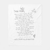 Couverture Polaire Lettre à maman (Devant)