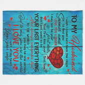 Couverture Polaire Lettre à mon mari | Lovely To My Husband Cadeau (Devant (Horizontal))