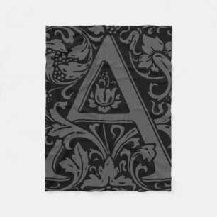Couverture Polaire Lettre A Monogramme Médiéval Art Nouveau