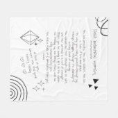 Couverture Polaire Lettre à une belle femme (Devant (Horizontal))