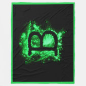 Couverture Polaire Lettre B - Alphabet majuscule vert (Devant)