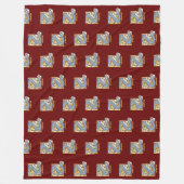 COUVERTURE POLAIRE LETTRE BLEUE ET ROUGE MOYENNE Z ÉCLAIRÉE (Devant)