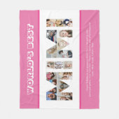 Couverture Polaire Lettre Collage Photo Mimi Cutout Grand-mère Annive (Devant)