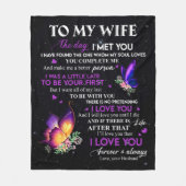 Couverture Polaire Lettre d'amour à ma femme de la Saint-Valentin (Devant)