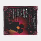 Couverture Polaire Lettre D'Amour À Mon Infirmière De La Petite Amie (Devant (Horizontal))