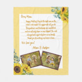 Couverture Polaire Lettre d'amour de la fête des mères Sunflower Keep (Devant)