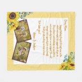 Couverture Polaire Lettre d'amour de la fête des mères Sunflower Keep (Devant (Horizontal))