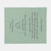 Couverture Polaire Lettre d'amour manuscrite ou message (Devant (Horizontal))
