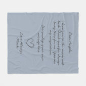 Couverture Polaire  Lettre d'amour manuscrite ou message   (Devant (Horizontal))