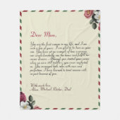 Couverture Polaire Lettre d'amour personnalisée couples manuscrits Fu (Devant)