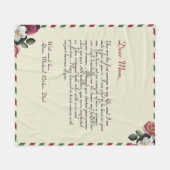 Couverture Polaire Lettre d'amour personnalisée couples manuscrits Fu (Devant (Horizontal))