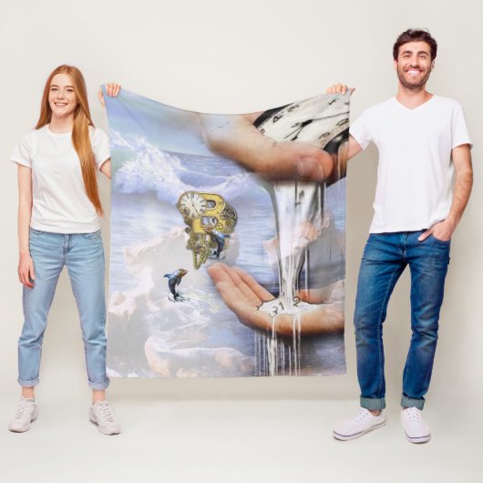 Couverture Polaire Lettre d'anniversaire B (En situation)