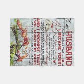 Couverture Polaire Lettre de citation d'amour à mon mari (Devant (Horizontal))