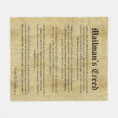 Couverture Polaire Lettre de crédit de Mailman's Carrier Oath (Devant (Horizontal))