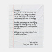 Couverture Polaire Lettre de Noël personnalisée manuscrite (Devant)