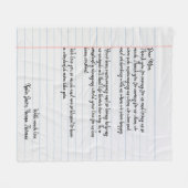 Couverture Polaire Lettre de Noël personnalisée manuscrite (Devant (Horizontal))