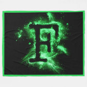 COUVERTURE POLAIRE LETTRE F MAJUSCULE VERTE (Devant (Horizontal))